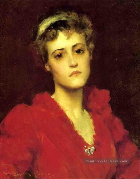 La robe rouge William Merritt Chase Peinture à l'huile